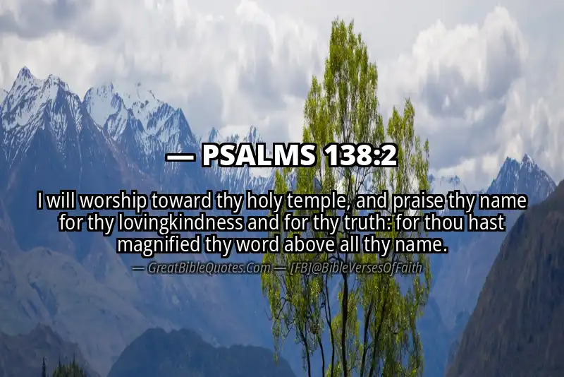 Image for PSALMS 138:2 Bible verse