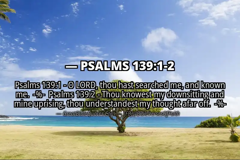 Image for PSALMS 139:1-2 Bible verse