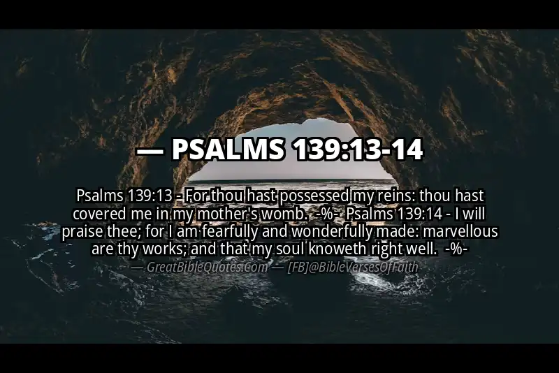 Image for PSALMS 139:13-14 Bible verse