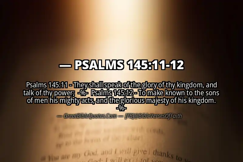 Image for PSALMS 145:11-12 Bible verse