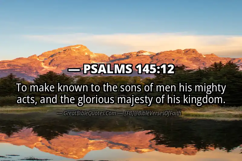 PSALMS 145:12 Verse