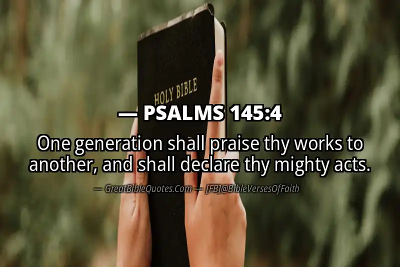 PSALMS 145:4 Verse Image