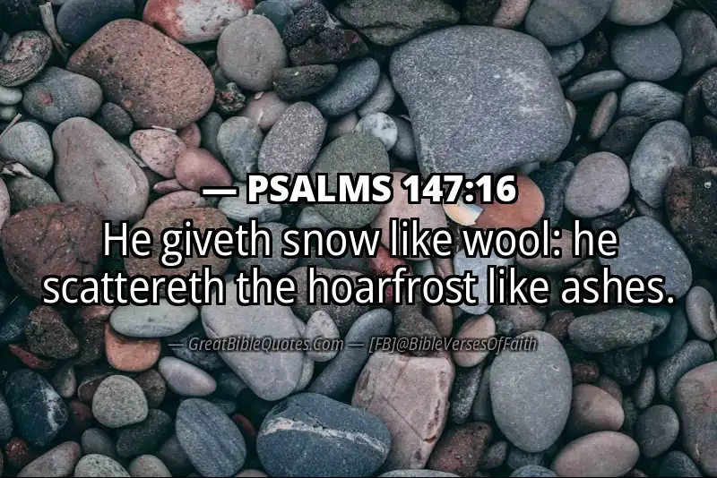 Bible verse: PSALMS 147:16 Image