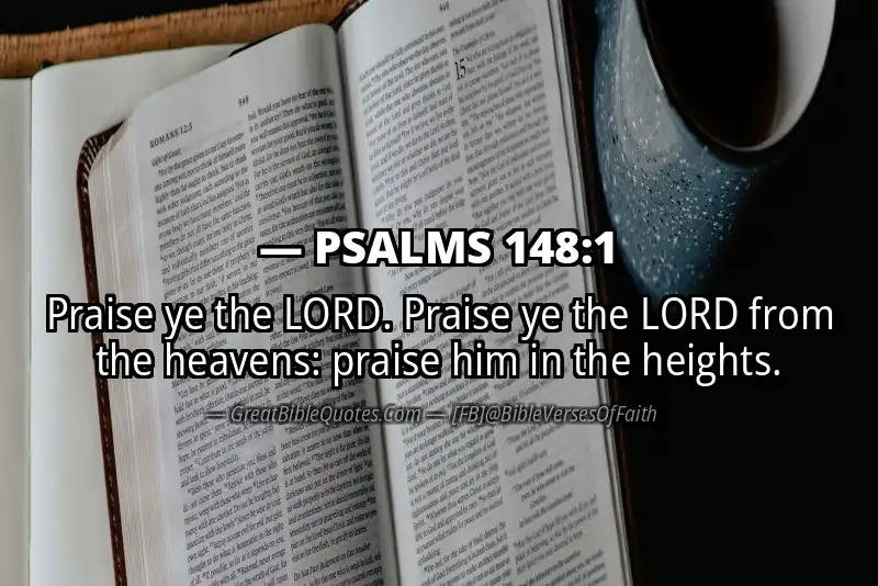 Bible verse: PSALMS 148:1 Image