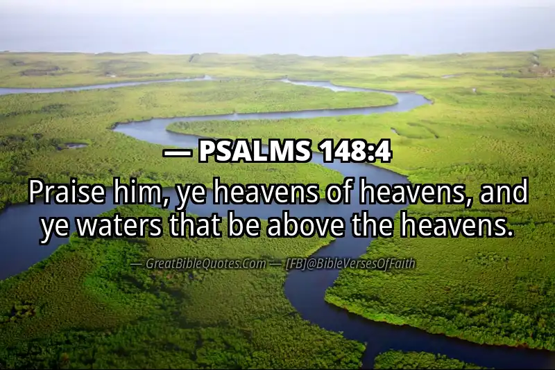 Bible verse: PSALMS 148:4 Image