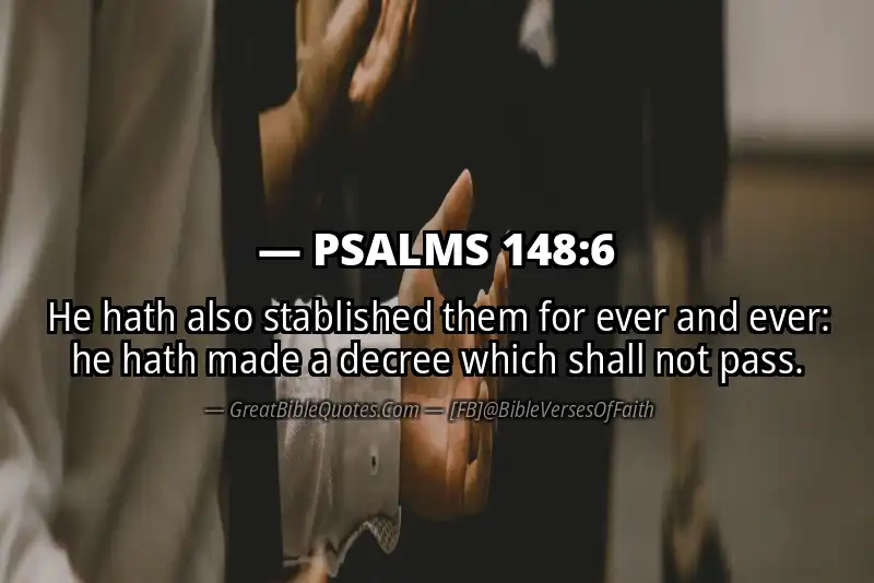 Bible verse: PSALMS 148:6 Image