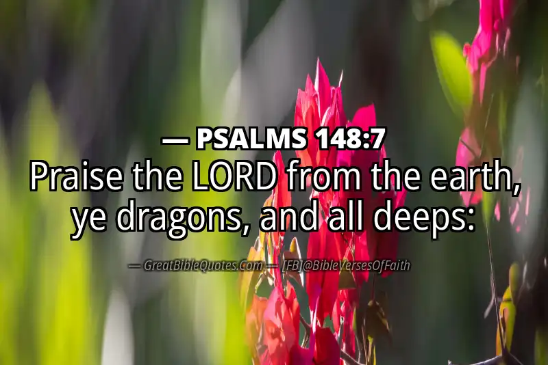 Bible verse: PSALMS 148:7 Image