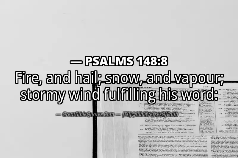 Bible verse: PSALMS 148:8 Image