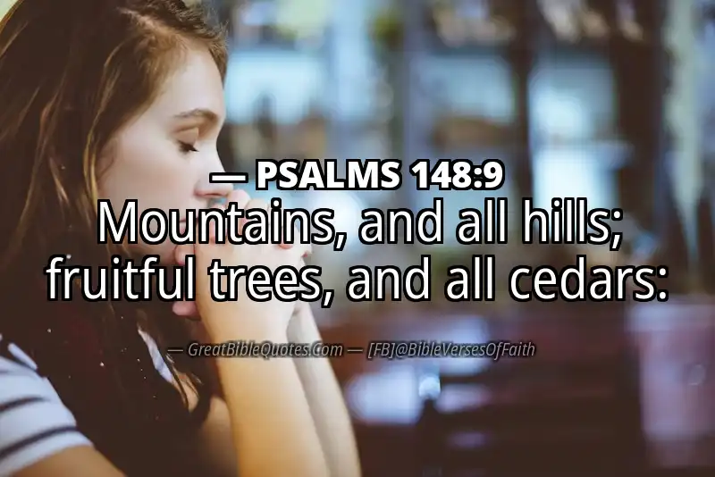 Bible verse: PSALMS 148:9 Image