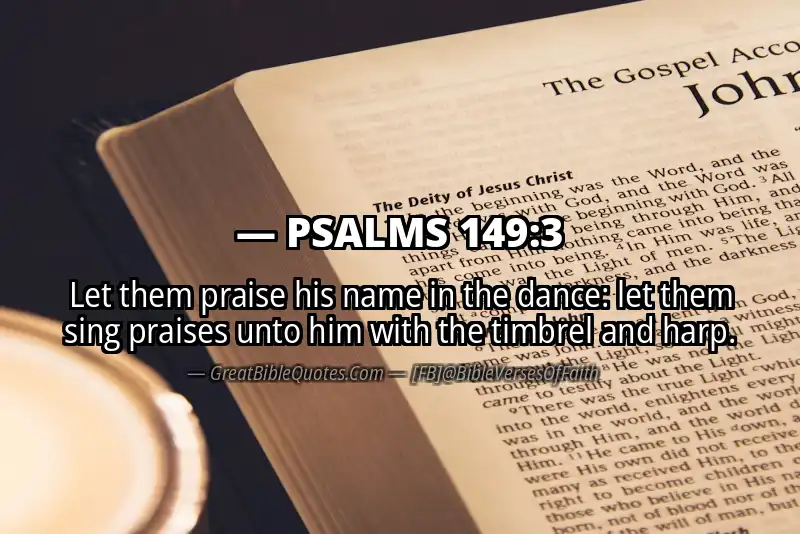 Bible verse: PSALMS 149:3 Image