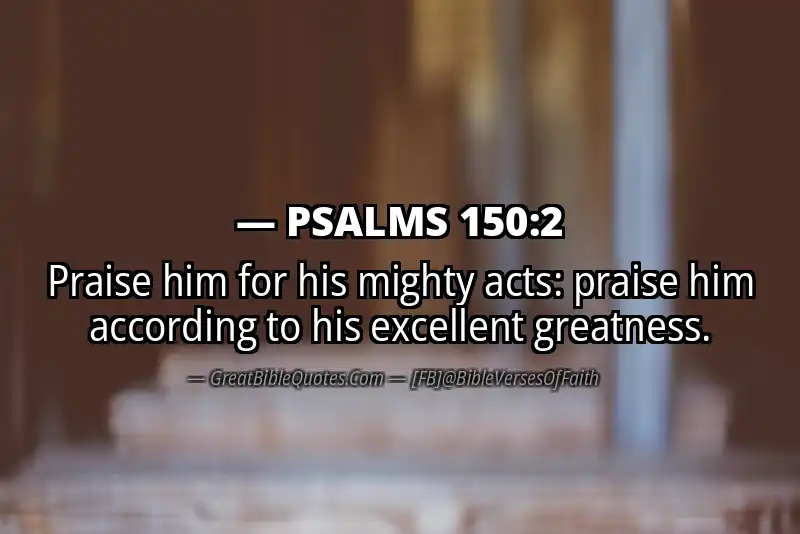 Bible verse: PSALMS 150:2 Image