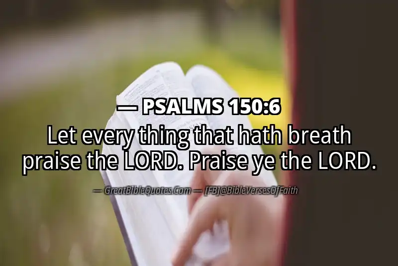 Bible verse: PSALMS 150:6 Image
