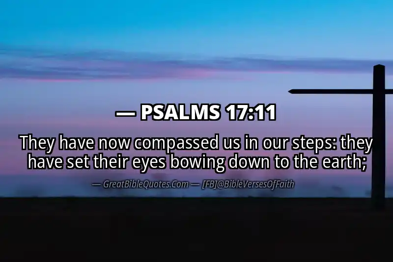 PSALMS 17:11 Verse