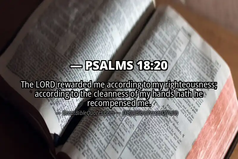 PSALMS 18:20 Verse