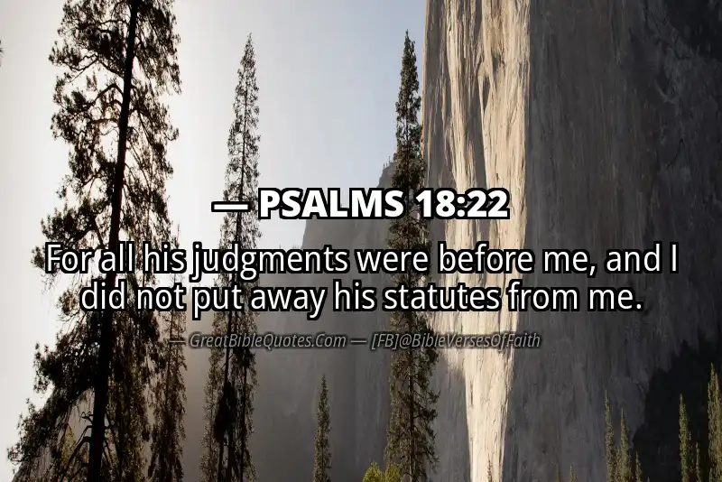PSALMS 18:22 Verse
