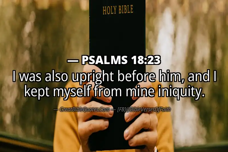 PSALMS 18:23 Verse Image