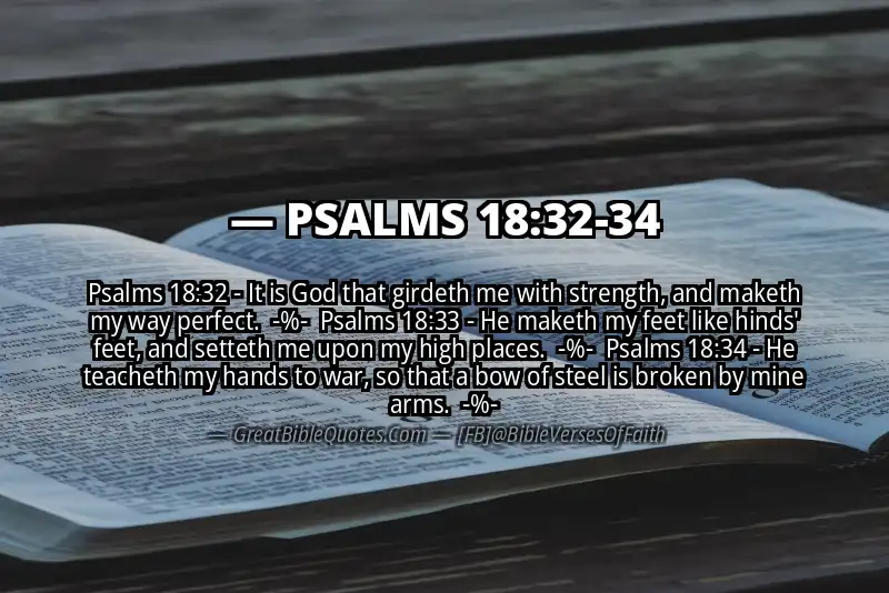 Image for PSALMS 18:32-34 Bible verse