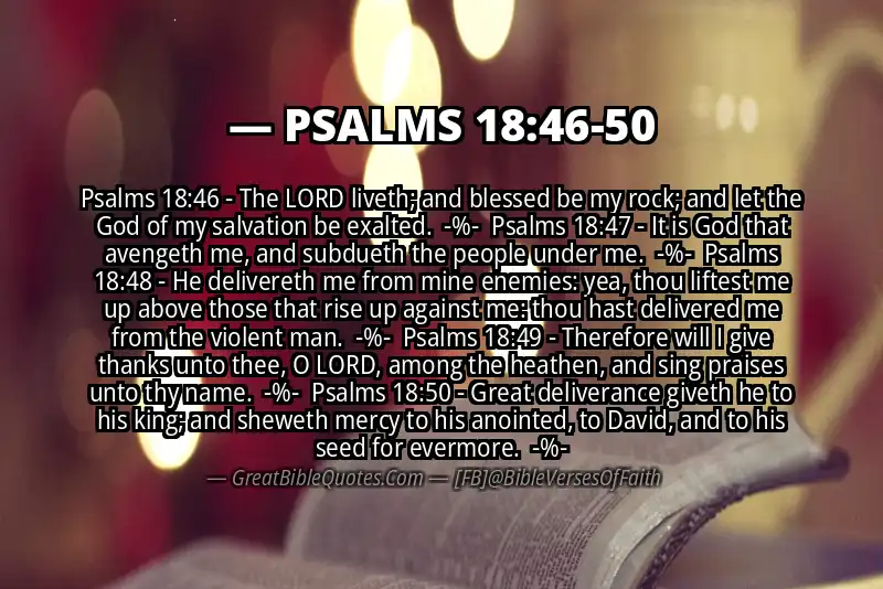 Image for PSALMS 18:46-50 Bible verse
