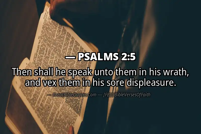 Bible verse: PSALMS 2:5 Image
