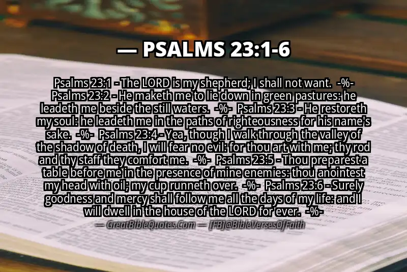 Image for PSALMS 23:1-6 Bible verse
