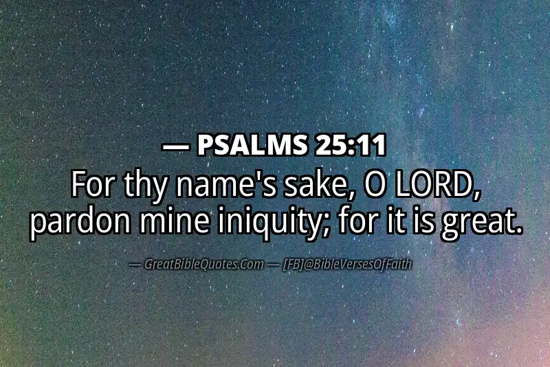 PSALMS 25:11 Verse Image