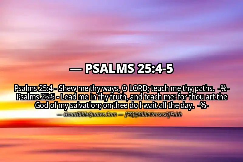 Image for PSALMS 25:4-5 Bible verse