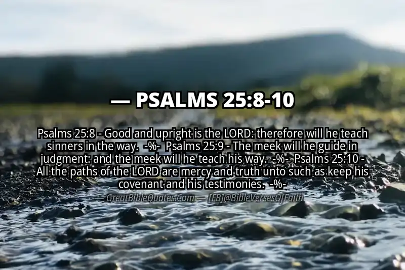 Image for PSALMS 25:8-10 Bible verse