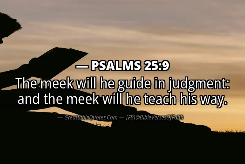 Image for PSALMS 25:9 Bible verse