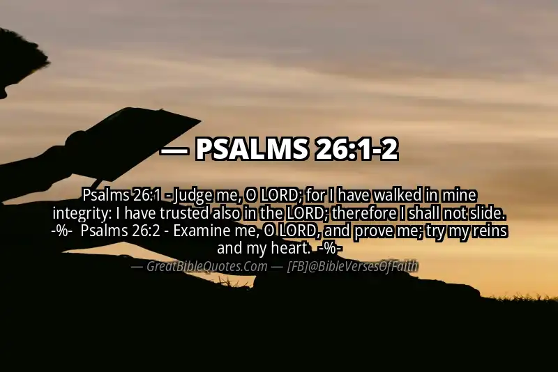 Image for PSALMS 26:1-2 Bible verse