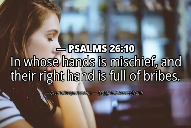 PSALMS 26:10 Verse