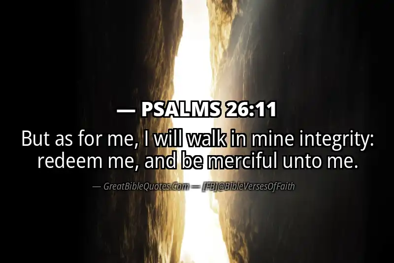 PSALMS 26:11 Verse