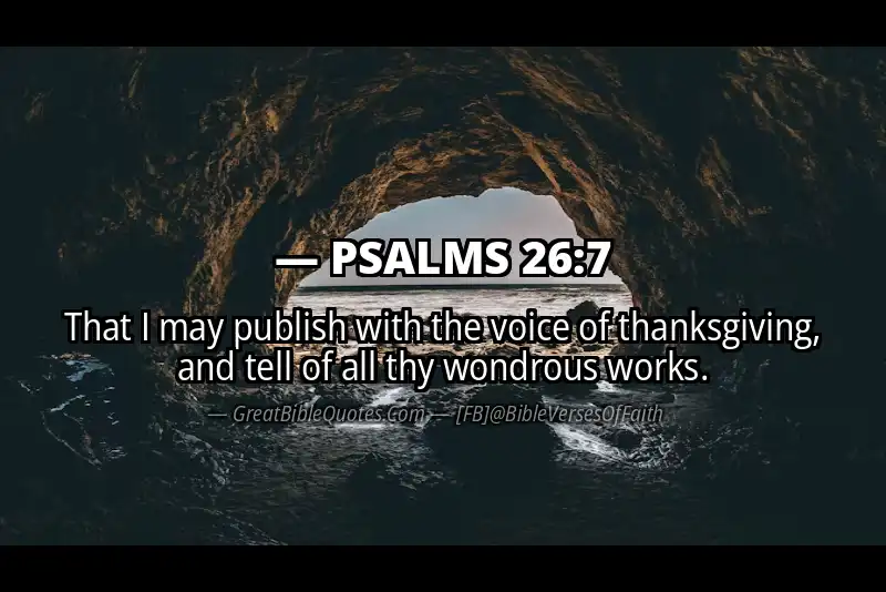 PSALMS 26:7 Verse