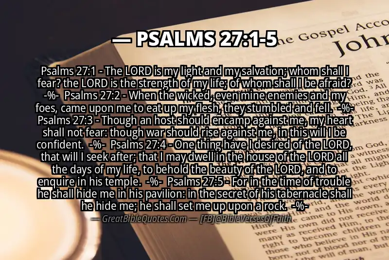 Image for PSALMS 27:1-5 Bible verse