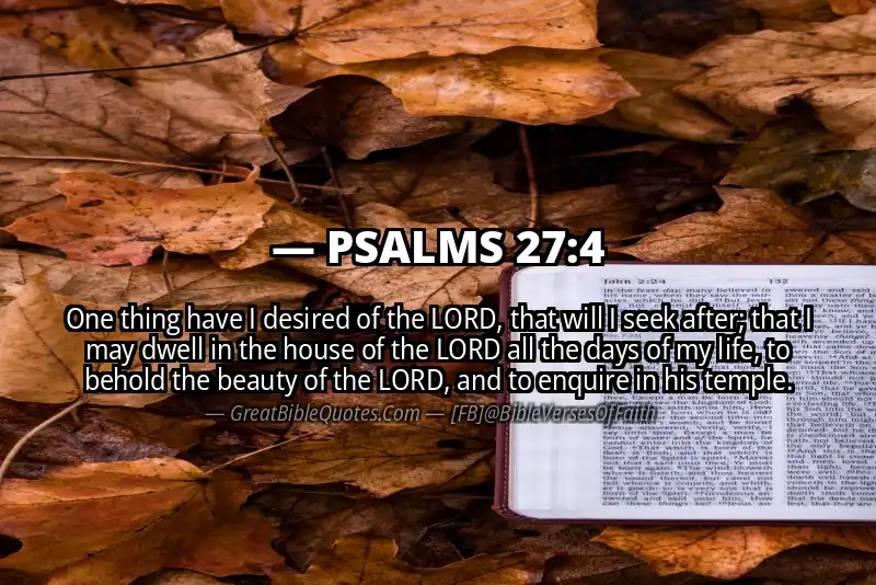 PSALMS 27:4 Verse Image