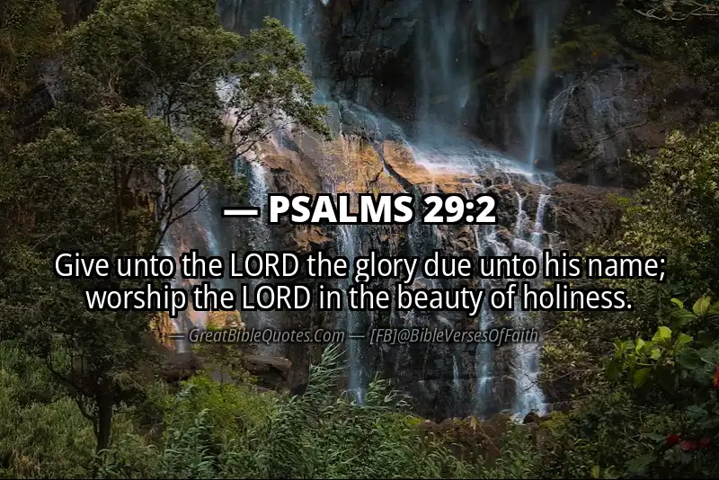 PSALMS 29:2 Verse