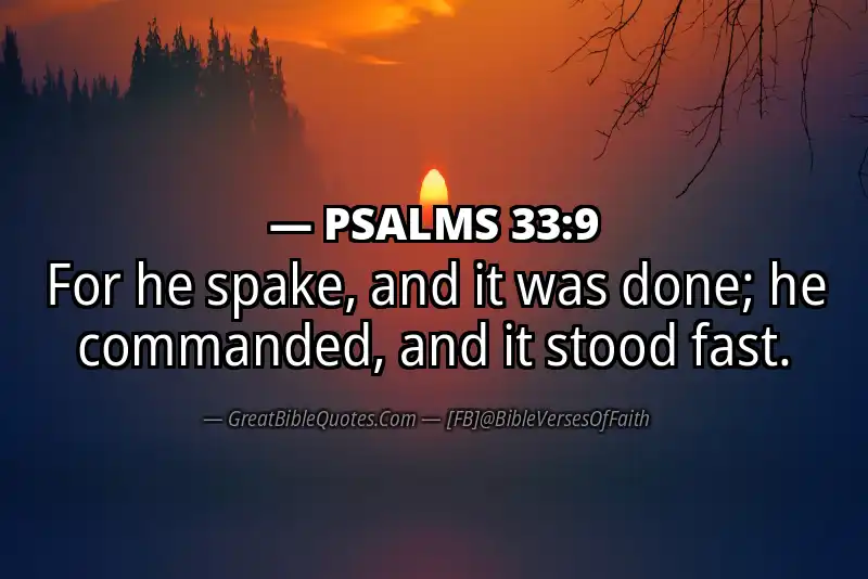 PSALMS 33:9 Verse