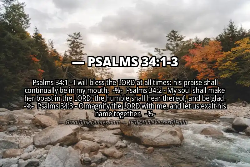 Image for PSALMS 34:1-3 Bible verse