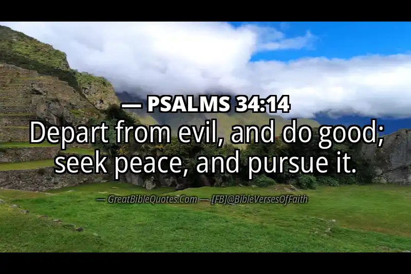 Image for PSALMS 34:14 Bible verse