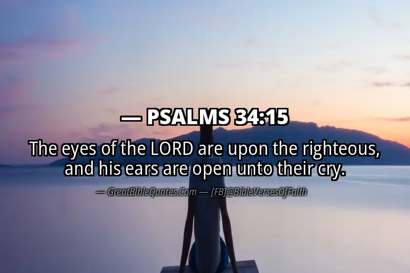PSALMS 34:15 Verse
