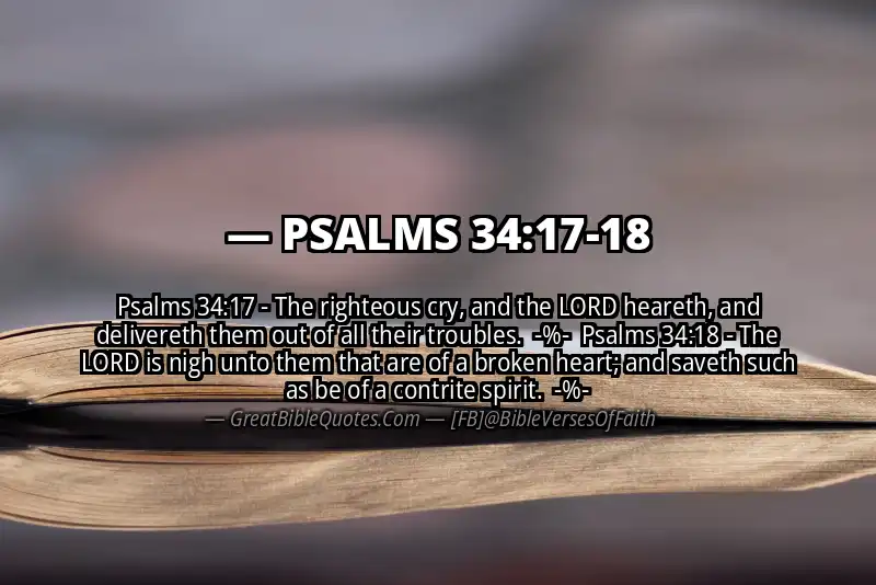 Image for PSALMS 34:17-18 Bible verse