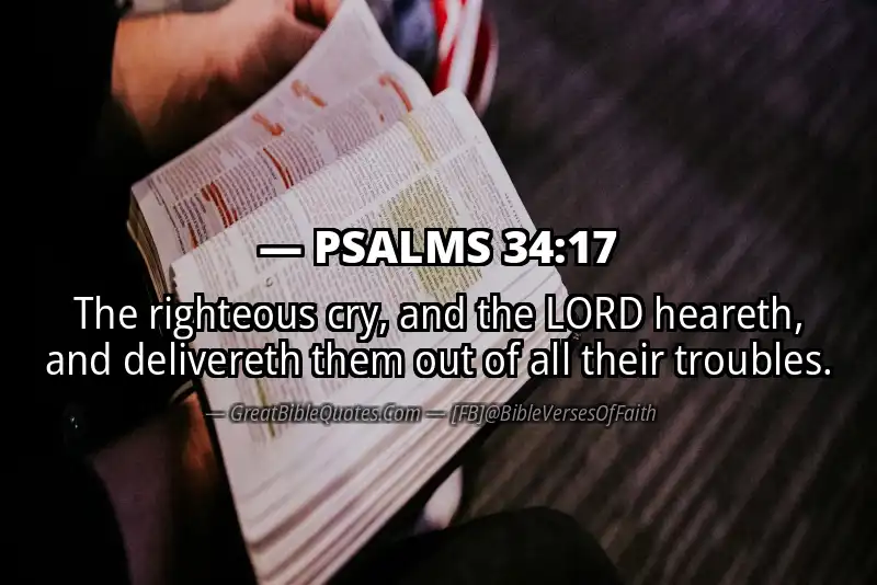 Image for PSALMS 34:17 Bible verse