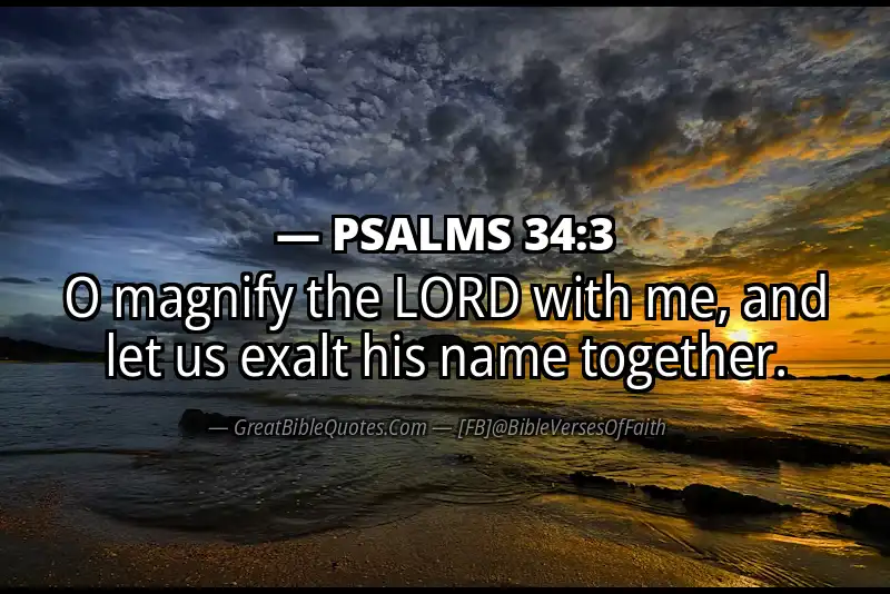 PSALMS 34:3 Verse