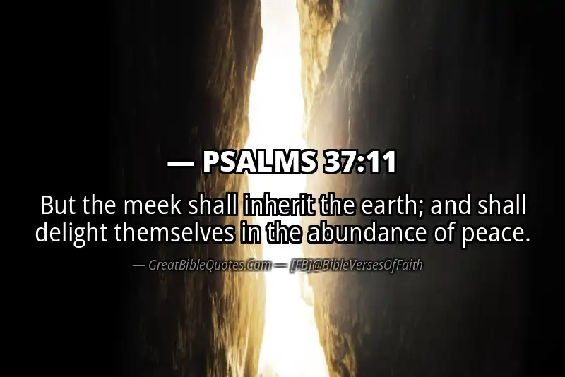 Image for PSALMS 37:11 Bible verse