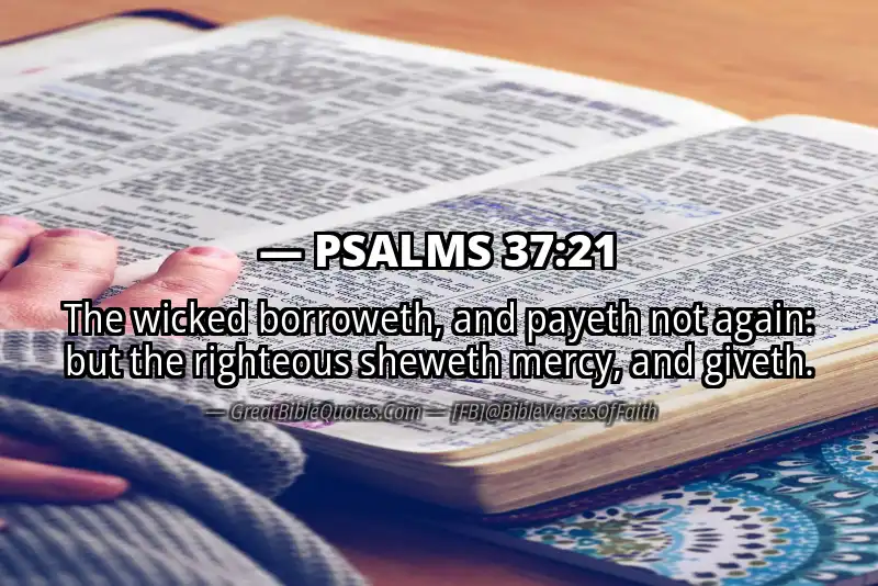 PSALMS 37:21 Verse