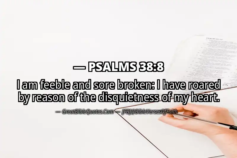 PSALMS 38:8 Verse Image