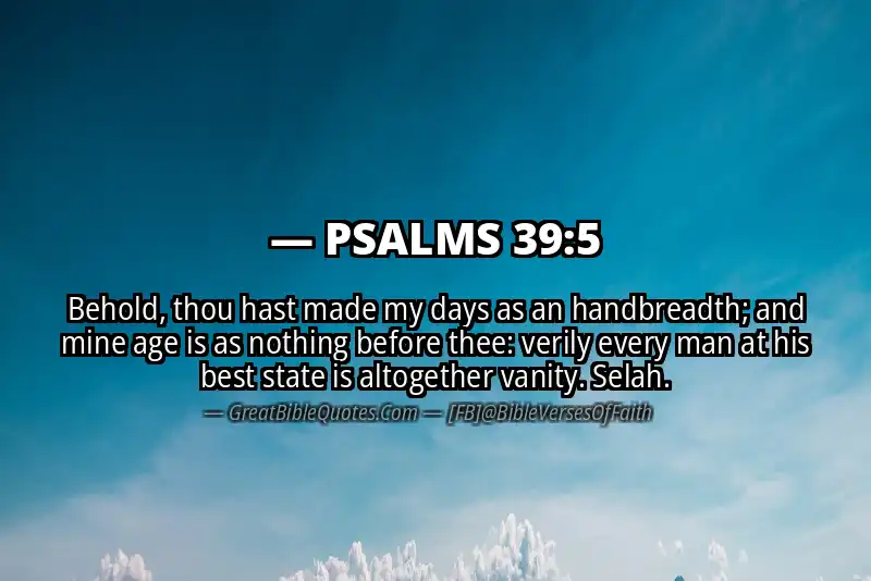 PSALMS 39:5 Verse