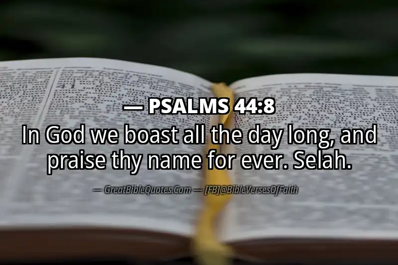 PSALMS 44:8 Verse