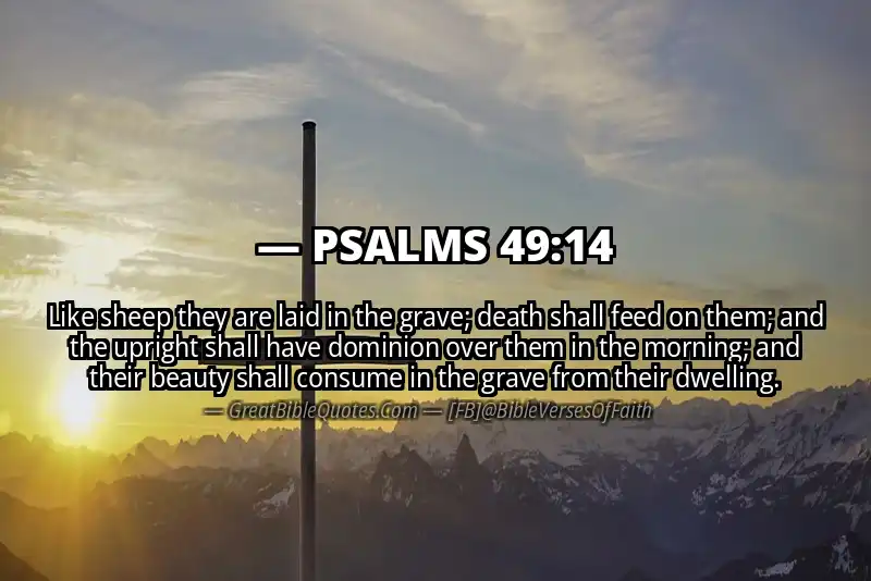 PSALMS 49:14 Verse