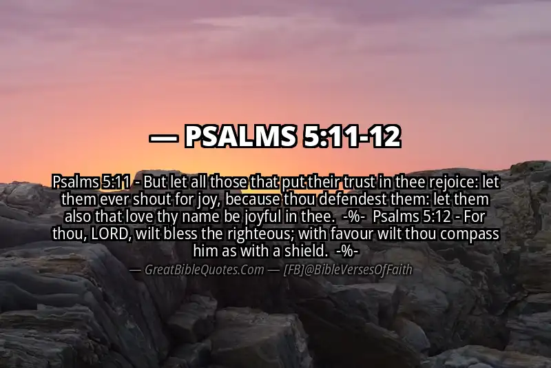 Image for PSALMS 5:11-12 Bible verse