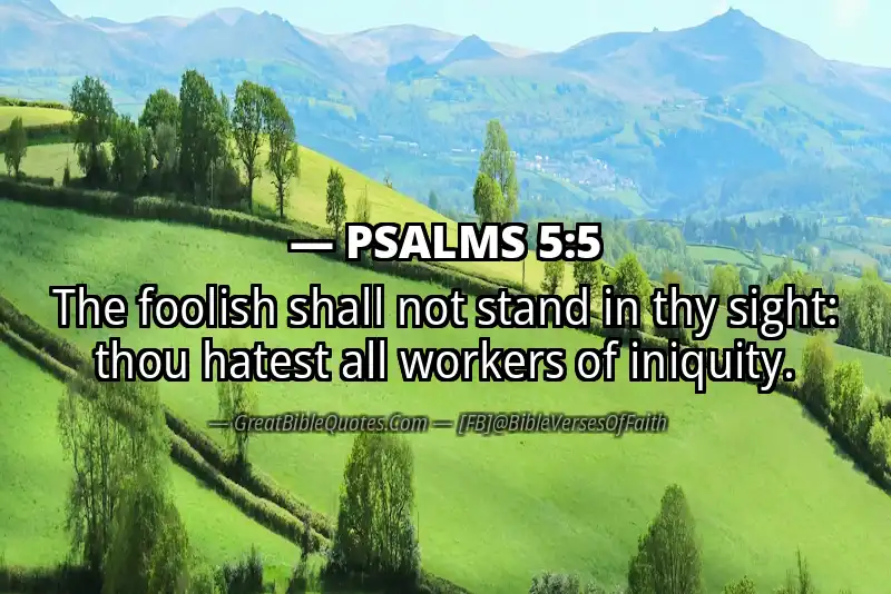 PSALMS 5:5 Verse Image